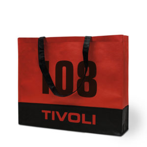 Non-Woven Tasche Tivoli in rot / schwarz