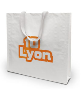 Coated Tasche Lyon in weiss