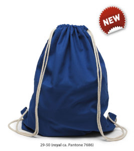 Baumwolle Rucksack Boston in blau
