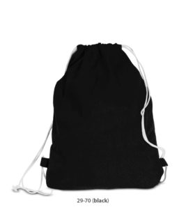 Baumwolle Rucksack Boston in schwarz