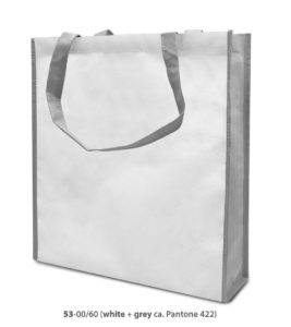 Non-Woven Tasche Lisboa in weiss/grau