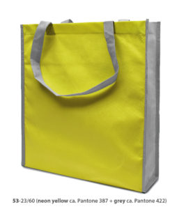 Non-Woven Tasche Lisboa in neongelb/grau