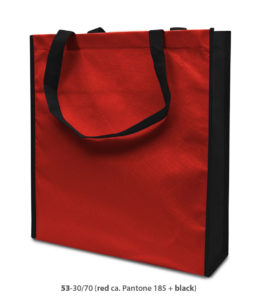 Non-Woven Tasche Lisboa in rot/schwarz