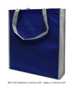 Non-Woven Tasche Lisboa in blau/grau