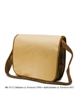 Non-woven Tasche Frankfurt in natur/dunkelbraun
