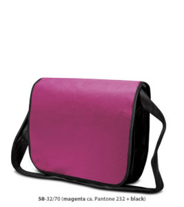 Non-Woven Tasche Frankfurt in magenta / schwarz