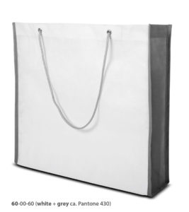Non-woven Tasche Milano in weiss/grau