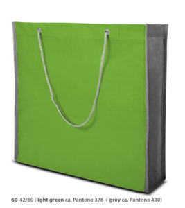 Non-woven Tasche Milano in grün/grau
