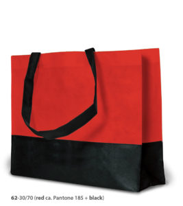 Non-woven Tasche Roma in rot/schwarz