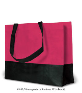 Non-Woven Tasche Roma in pink / schwarz