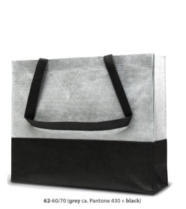 Non-Woven Tasche Roma in grau / schwarz