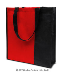 Non-Woven Tasche Ancona in rot / schwarz