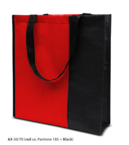 Non-woven Tasche Ancona in rot/schwarz