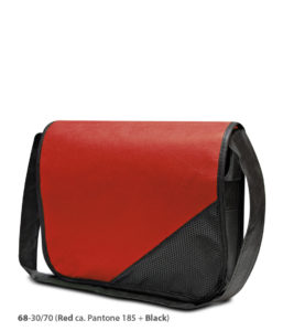 Non-woven Tasche Wiesbaden in rot/schwarz