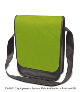Non-woven Tasche Dublin in hellgrün/dunkelgrau