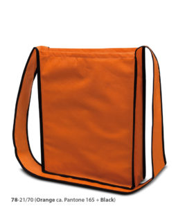 Non-woven Tasche Bristol in orange/schwarz
