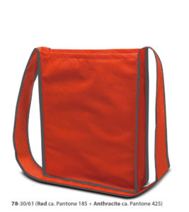 Non-woven Tasche Bristol in rot/dunkelgrau