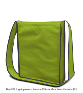 Non-Woven Tasche Bristol in hellgrün / dunkelgrau