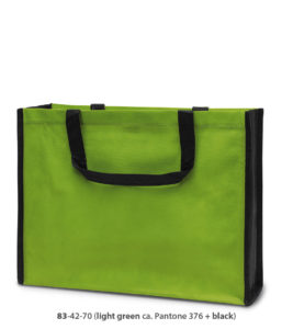 Non-Woven Tasche Bergen in grün / schwarz