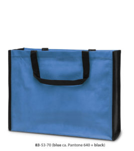 Non-Woven Tasche Bergen in blau / schwarz