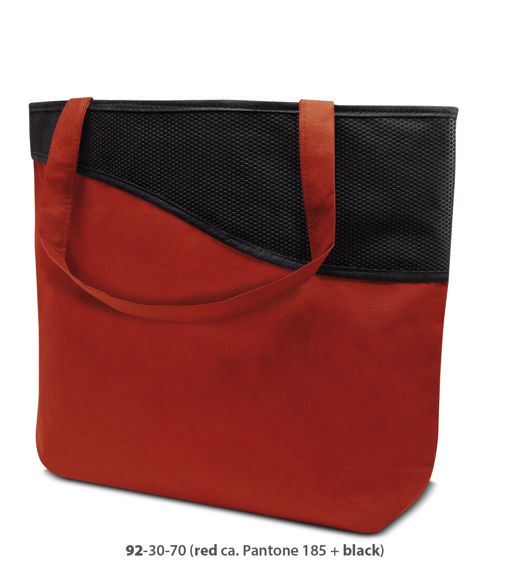 Non-Woven Tasche Lille in rot / schwarz