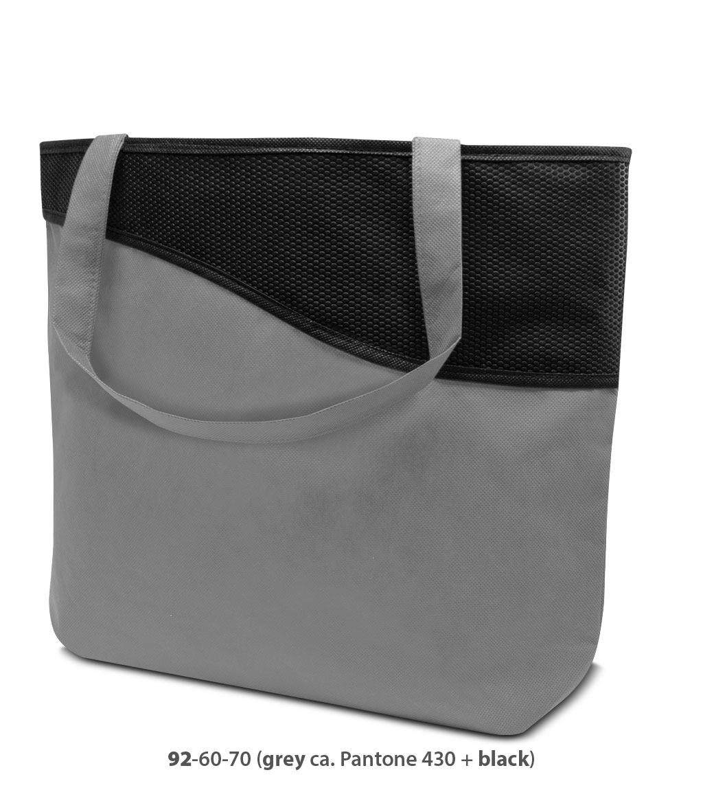 Non-Woven Tasche Lille in grau / schwarz