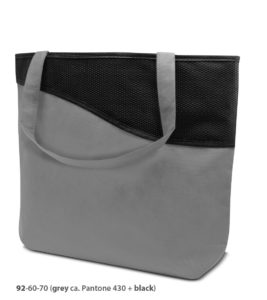 Non-woven Tasche Lille in grau/schwarz