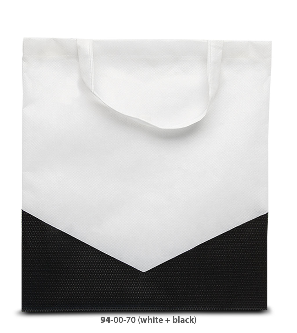 Non-Woven Tasche Espoo in weiß / schwarz