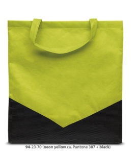 Non-Woven Tasche Espoo in neon gelb / schwarz