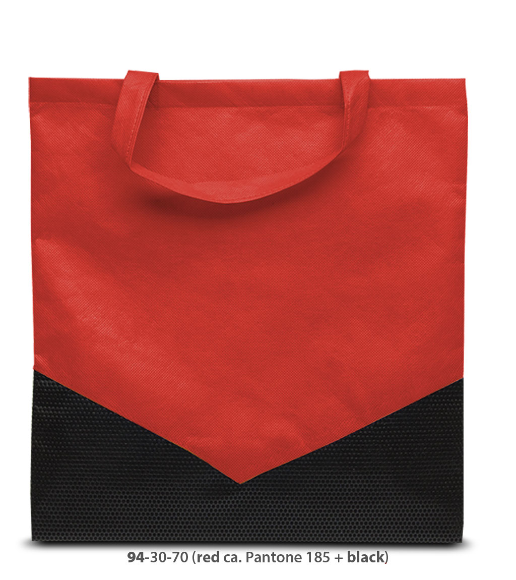 Non-Woven Tasche Espoo in rot / schwarz