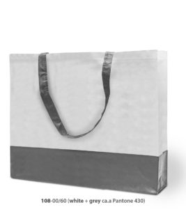 Non-Woven Tasche Tivoli in weiss / grau