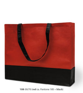 Non-Woven Tasche Tivoli in rot / schwarz