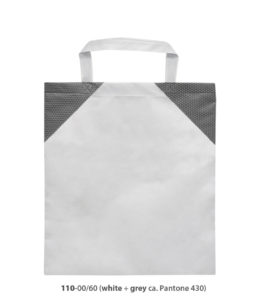 Polyester Tasche York In weiss / grau