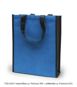 Non-Woven Tasche Oxford in blau / grau
